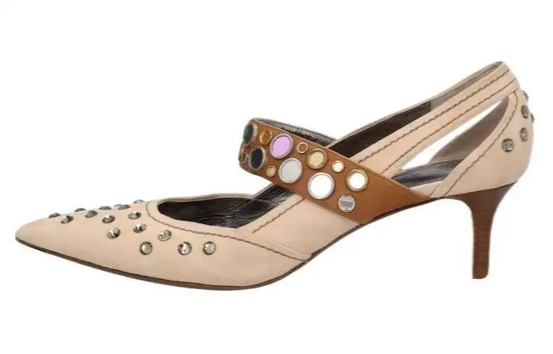 Bottega Veneta Leather Slim Heel High Heels 6CM Women's Umber