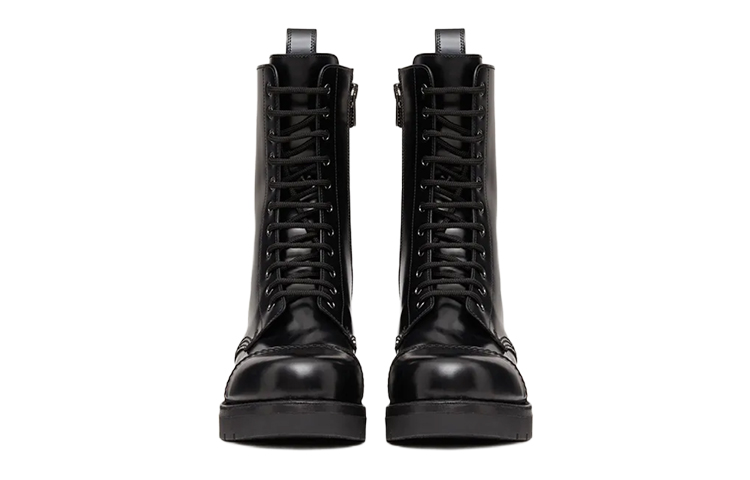 Valentino Round Toe Lace Up Boots