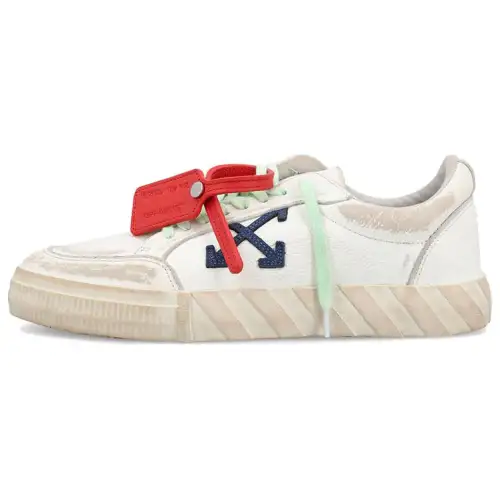 OFF WHITE Vulc Low White Blue Distressed