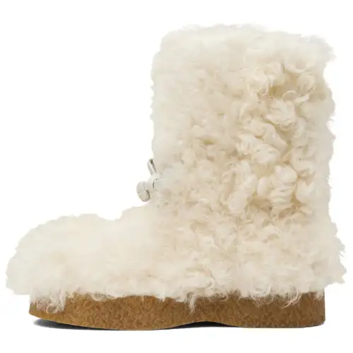 Bottega Veneta TORINO Short Snow Boots 4cm Men's White
