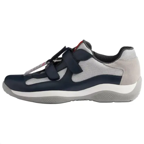 PRADA America's Cup Original Calfskin Low top Casual Shoes Men's Ultramarine Blue