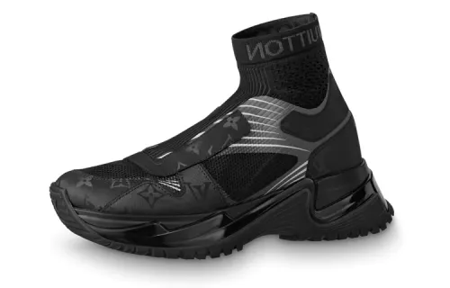 LOUIS VUITTON Run Away Pulse Fashion High top Casual Shoes Men's Black
