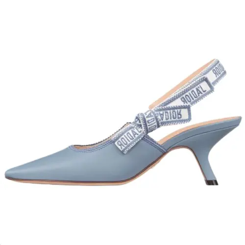 DIOR J'Adior Sheepskin Slim Heel High Heels 6.5cm Women's Blue