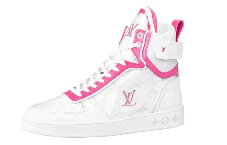 LOUIS VUITTON Boombox Ankle Sneakers 'White Pink' Women's