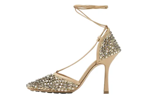Bottega Veneta Sparkle Stretch Sandals Women's