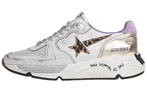 Golden Goose Running Sole Low top Sports Casual Shoes Women's White Purple