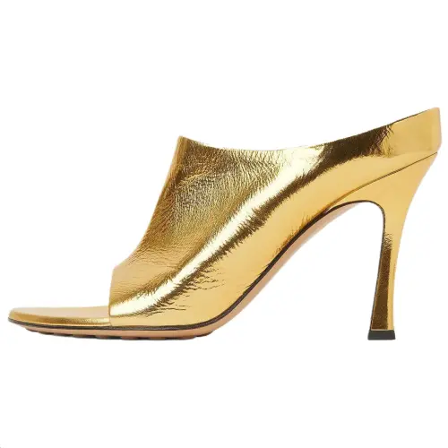 Bottega Veneta Quiet Slide Slippers Women's Gold