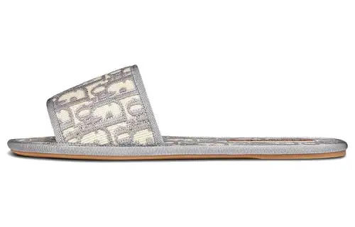 DIOR Chez Moi Slide Slippers Women's Gray