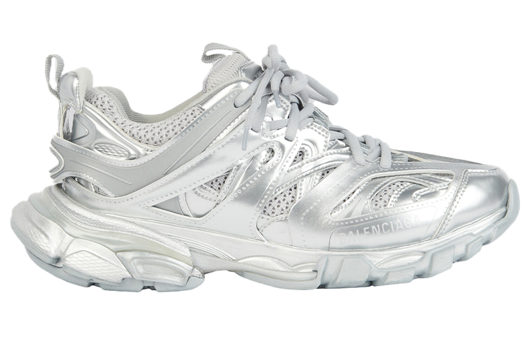 Мужские кроссовки Balenciaga Track (бело-серебристые) — фото 2