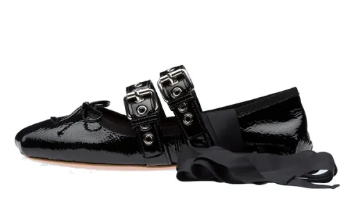 MIU MIU Naplak Casual Shoes Women's Black