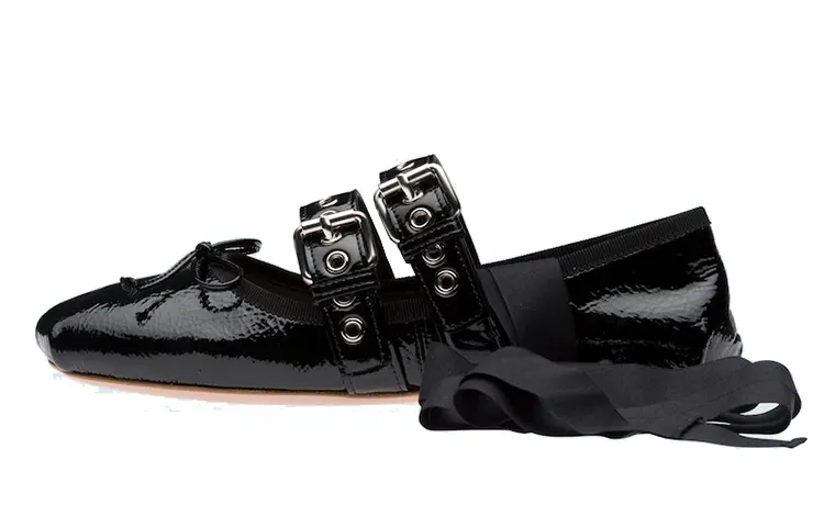 MIU MIU Naplak Casual Shoes Women's Black