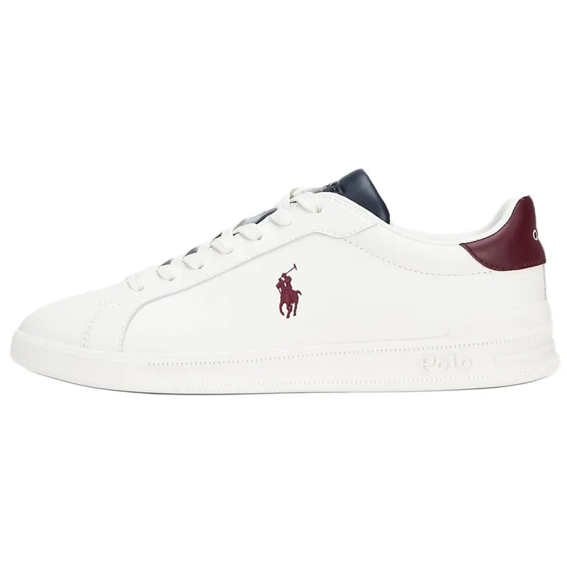 Polo Ralph Lauren Court Leather Low top Skateboard Shoes Men's White