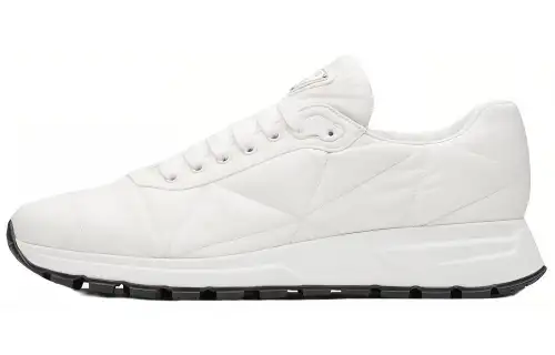 PRADA Quilted Nylon Sneakers White