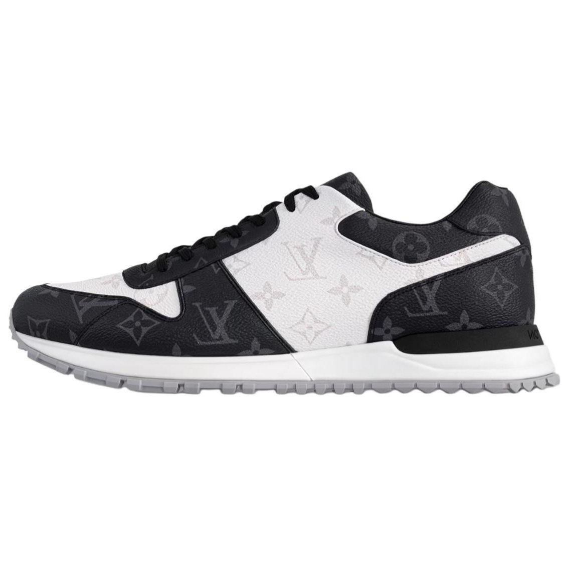 LOUIS VUITTON Run Away Leather Low top Casual Shoes Men's Gray White