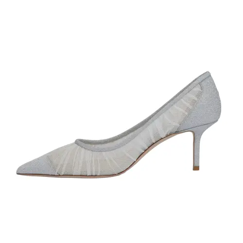 Jimmy Choo LOVE Slim Heel High Heels 6.5cm Women's Silver