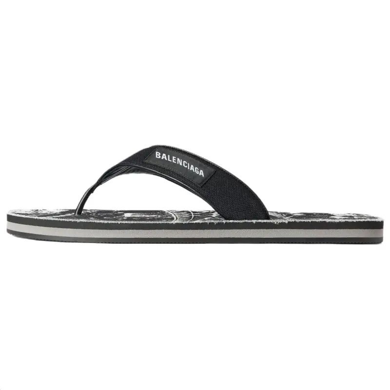 Balenciaga Flip Flops Men's Black