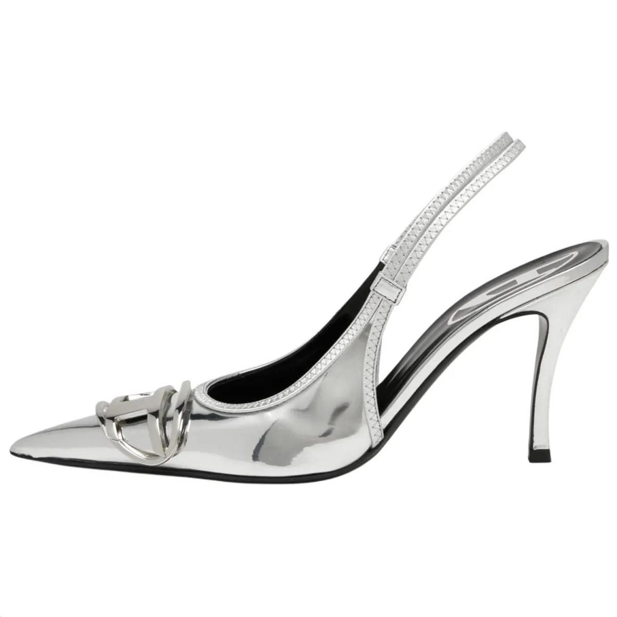 DIESEL D-Venus Slim Heel High Heels 9cm Women's Silver