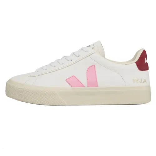 VEJA Campo Chromefree Leather 'White Guimauve Marsala'
