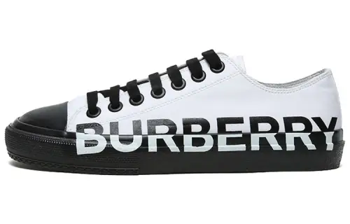 Burberry Logo Print Two-Tone White