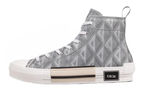 DIOR B23 High Top Gray Cd Diamond