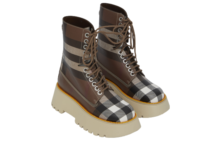 Женские ботинки Burberry Short Boots (редко-коричневые) — фото 3
