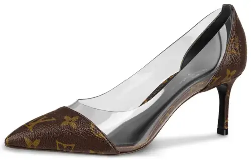 LOUIS VUITTON Chérie MONOGRAM Slim Heel High Heels Women's Monogram Color