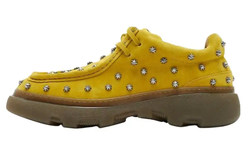 Burberry CREEPER Leather Casual Shoes Men's Manila Color