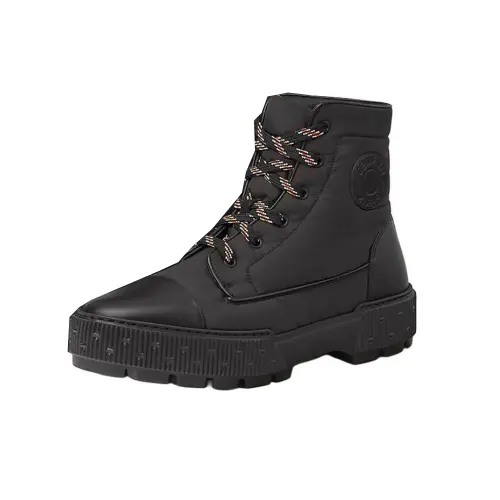 HERMES Short Outdoor Boots Men's Black