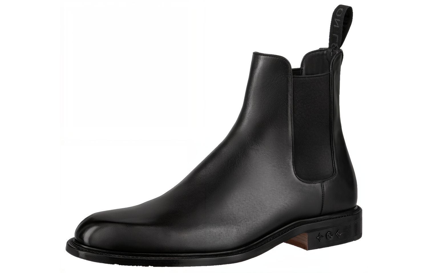LOUIS VUITTON Flex Louis Vuitton Comfortable and Wearable Chelsea Boots Men's Black