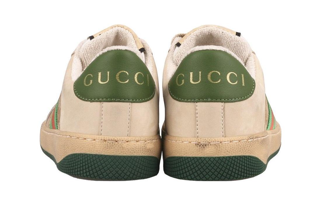 Кеды Gucci Screener (бежево-зеленые) — фото 5