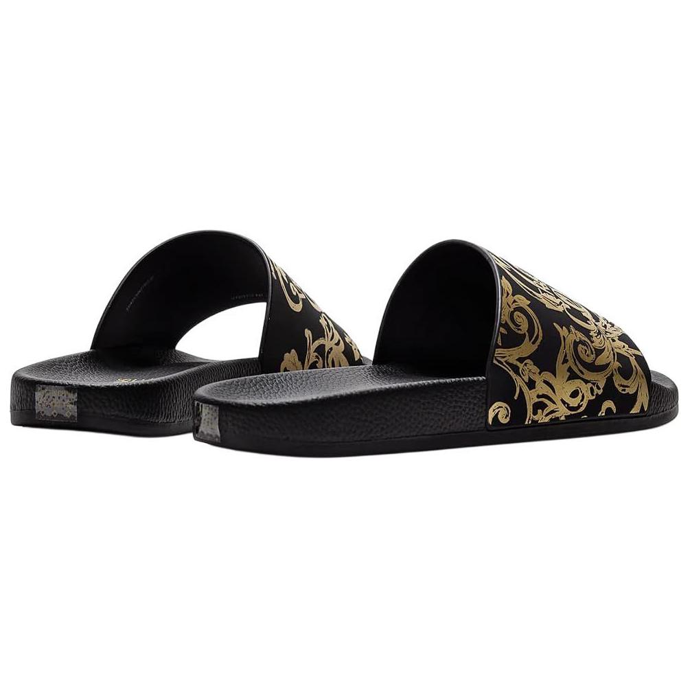 VERSACE JEANS Couture Slide 'Baroque Print - Black Gold'