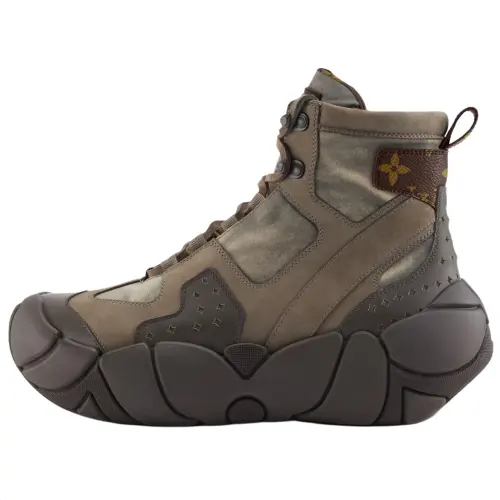 LOUIS VUITTON Bubble Ankle Boots Women's Taupe