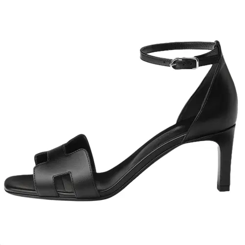 HERMES Sandali Joy Leather One Strap Sandals 7cm Women's Black