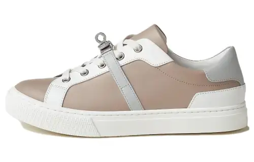 HERMES Day Leather Low top Skateboard Shoes Women's Gray