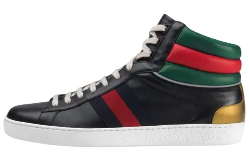Gucci Ace Stripe High 'Black'