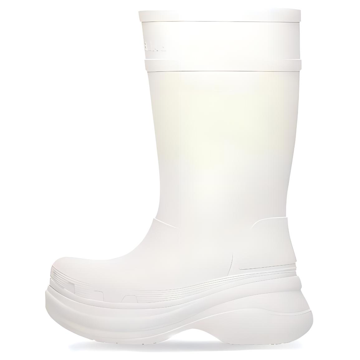 Crocs x Balenciaga, comfortable and versatile mid-calf boots for women, white