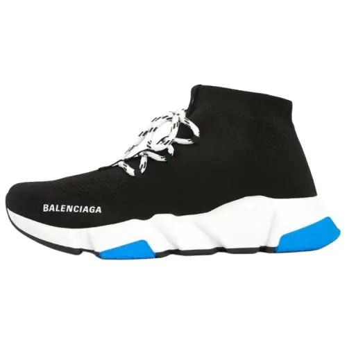 Balenciaga Speed Lace Up High top Casual Shoes Men's Black