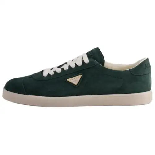 PRADA Lane Suede Low top Skateboard Shoes Men's Green