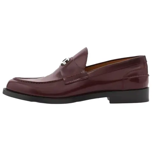 Burberry Leather Men's Casual Shoes Men's Burgundy