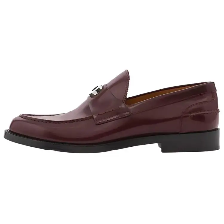 Burberry Leather Men's Casual Shoes Men's Burgundy