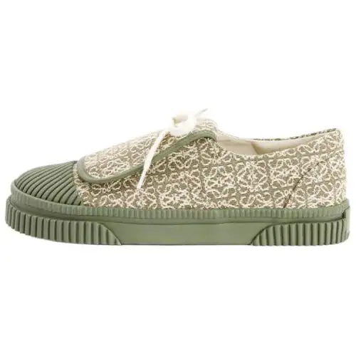 LOEWE Anagram Low top Canvas Shoes Women's Green