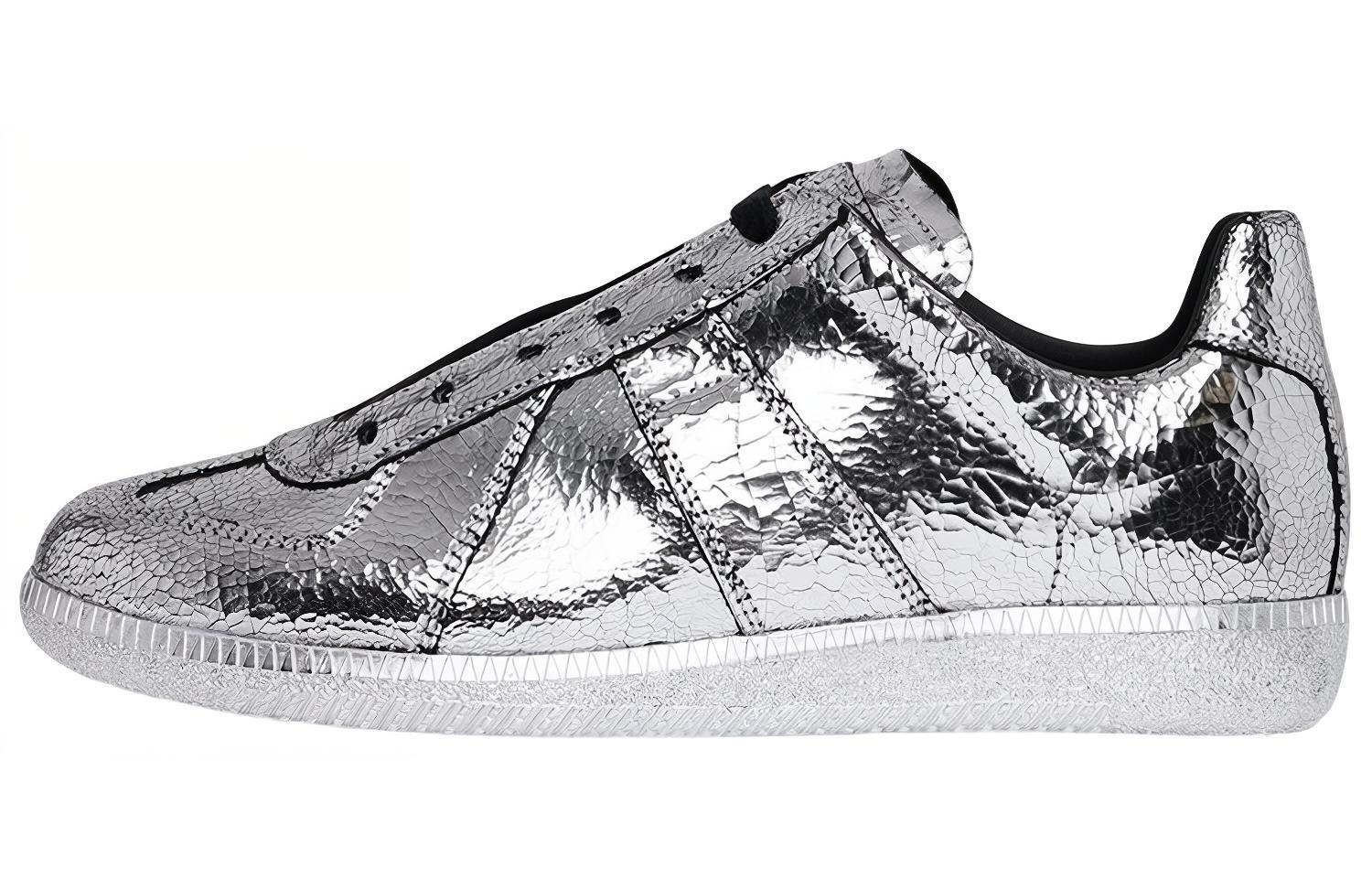 Женские кеды Maison Margiela (серебристые)