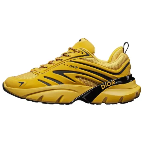 DIOR B44 Blade Fabric Low top Casual Shoes Men's Yellow