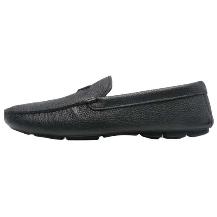 Мужские лоферы Prada Square Toe (черные)