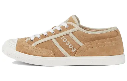 GUCCI Suede Low top Skateboard Shoes Women's Beige