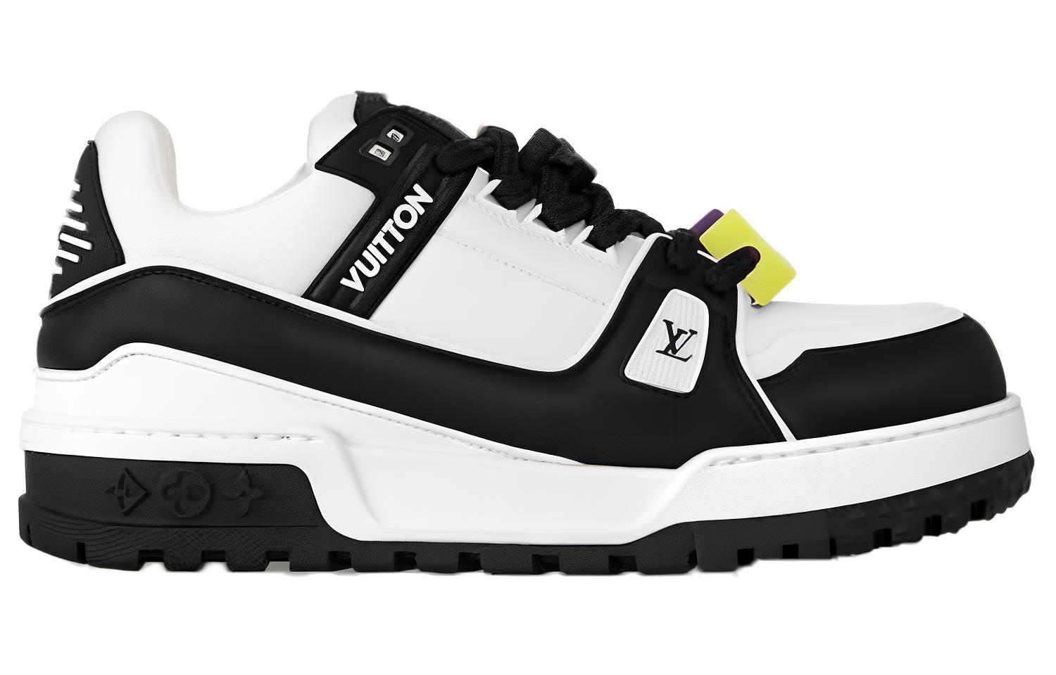 Кроссовки Louis Vuitton Trainer Maxi (бело-черные) — фото 2