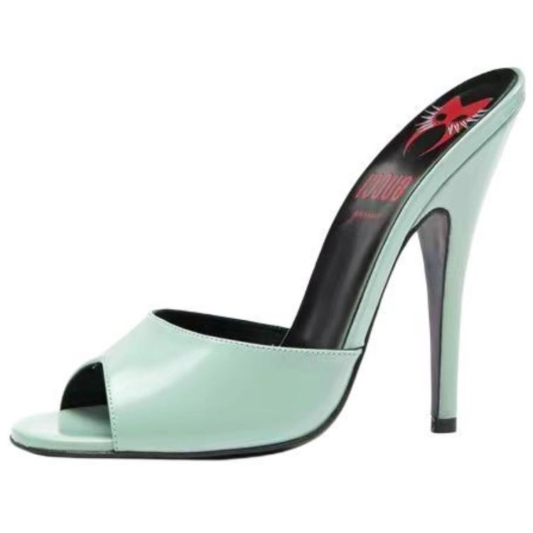 Женские шлепанцы Gucci (зеленые)