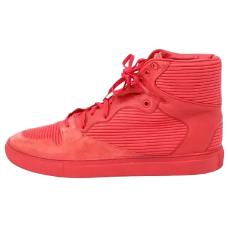 Balenciaga Cotes High top Skateboard Shoes Men's Red