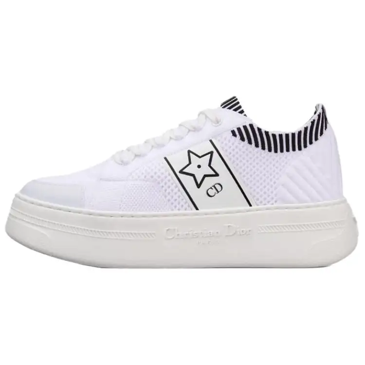 DIOR Star Low top Skateboard Shoes Women's White