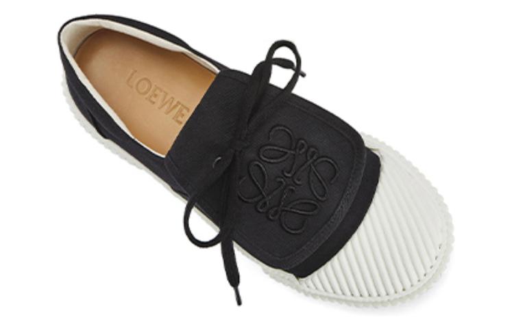 LOEWE Anagram Abrasion Resistant Lightweight Low top Canvas Shoes 2cm Women's Black